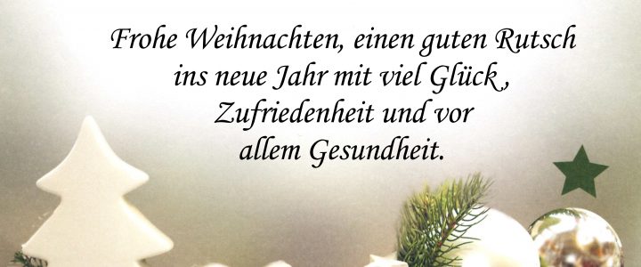 Weihnachts- und Neujahrsgruß