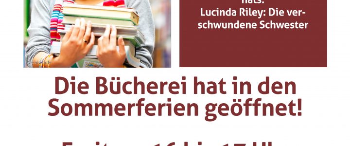 Bücherei in den Sommerferien geöffnet