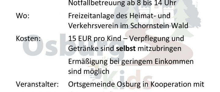Ferienfreizeit „Die Erde – unser Schatz“ (für 1.-3. Klasse)