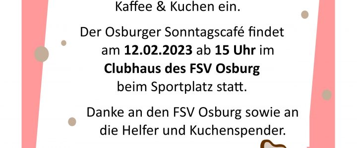 Einladung zum  Osburger Sonntagscafé