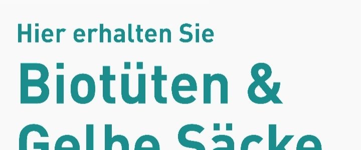 Bio-Tüten und gelbe Säcke