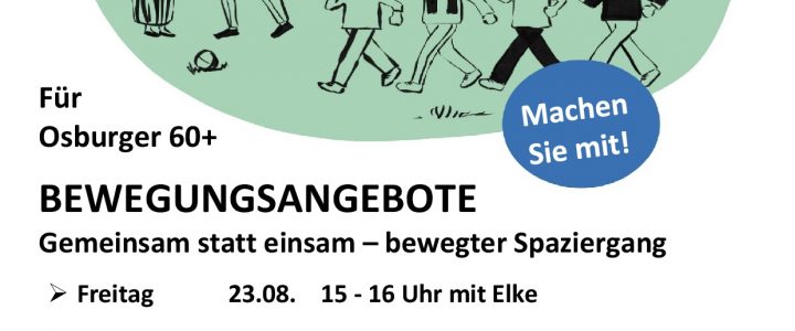 BEWEGUNGSANGEBOTE für Osburger 60+ – Neue Termine…