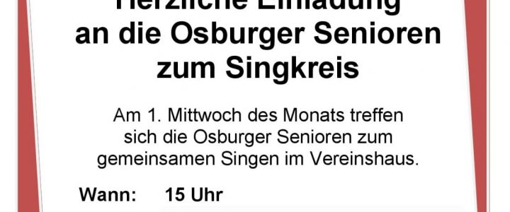 Singkreis – Änderung Termin